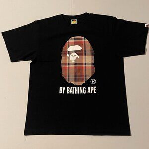 BAPE X BURBERRY APE HEAD T-SHIRT SIZE X-LARGE